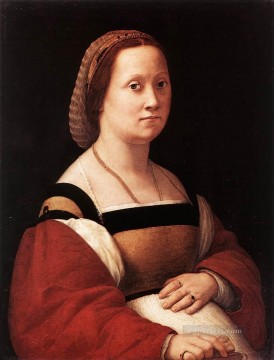  Maestro Arte - Retrato de una mujer La Donna Gravida maestro del Renacimiento Rafael